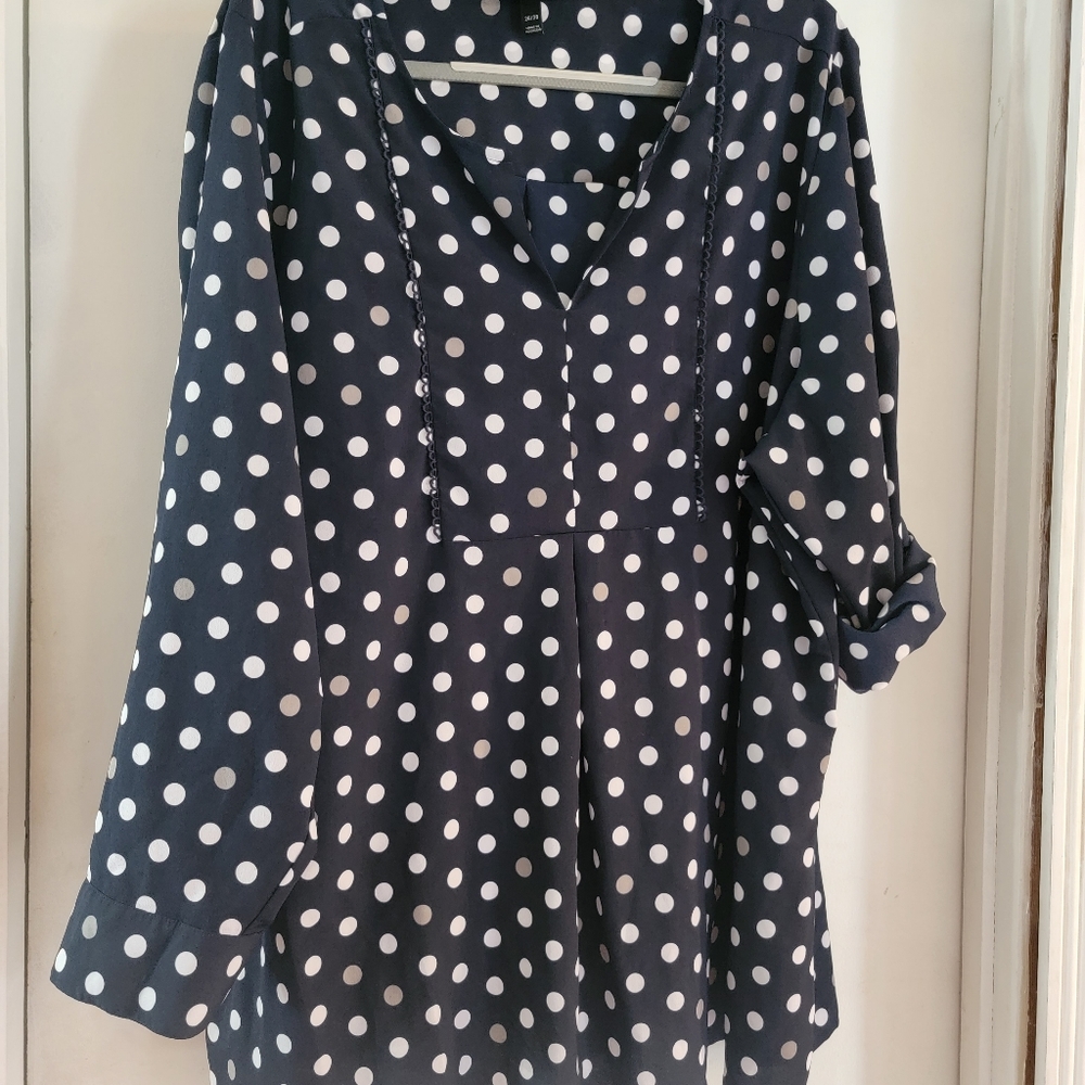 Lane Bryant Polka dot blouse